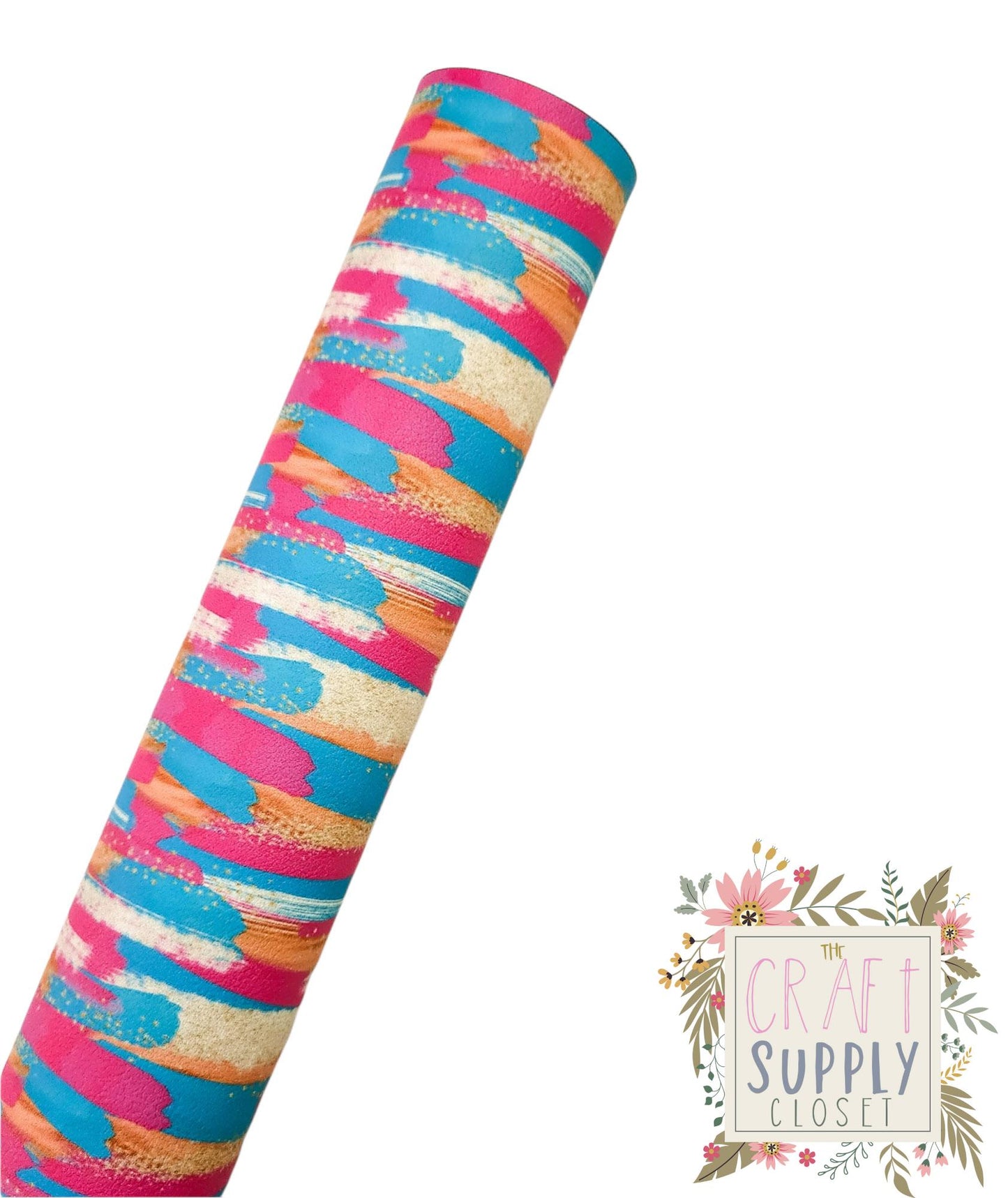 Summer Brushstrokes 9x12 faux leather sheet