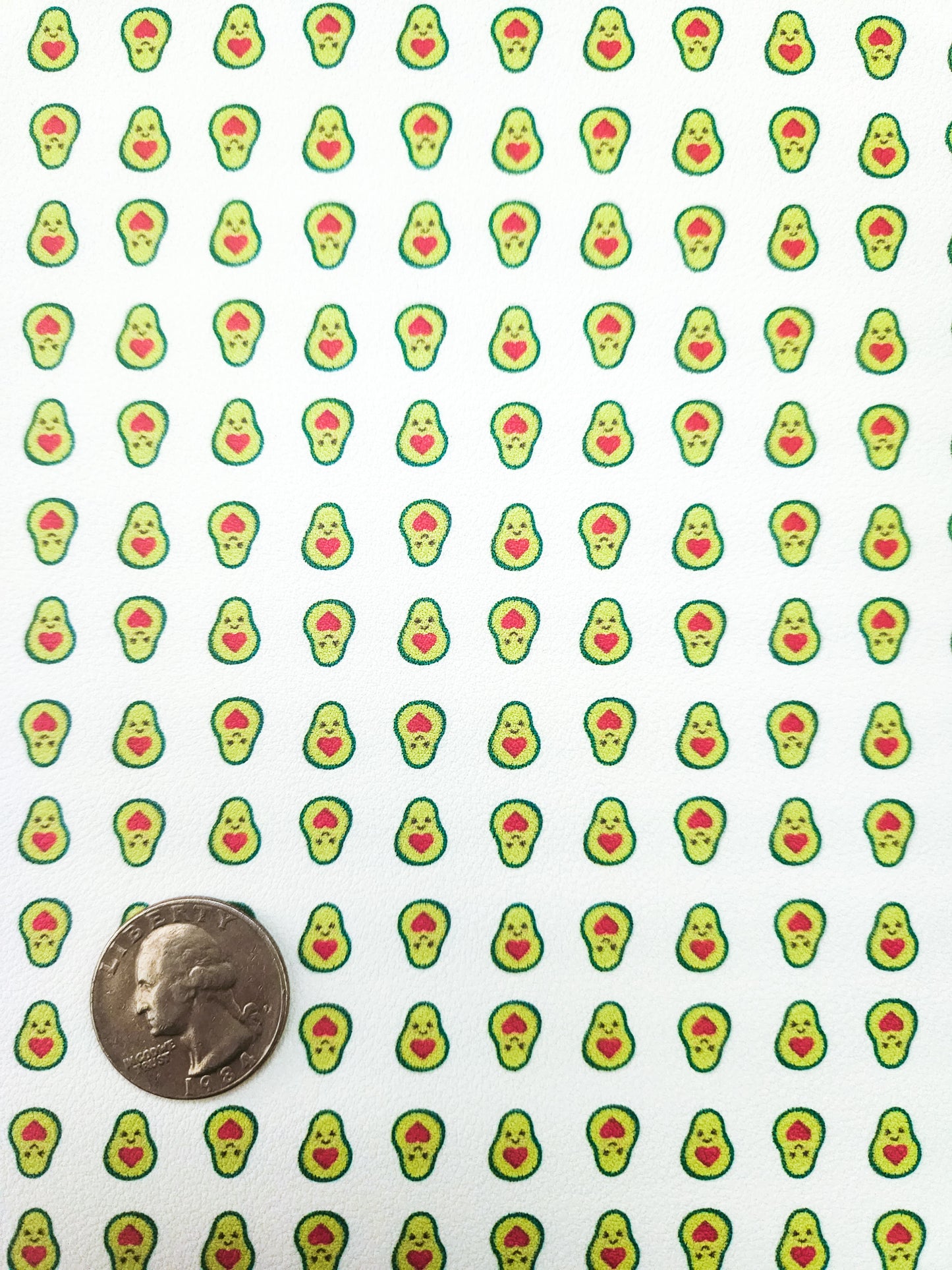 Tiny Avocado 9x12 faux leather sheet