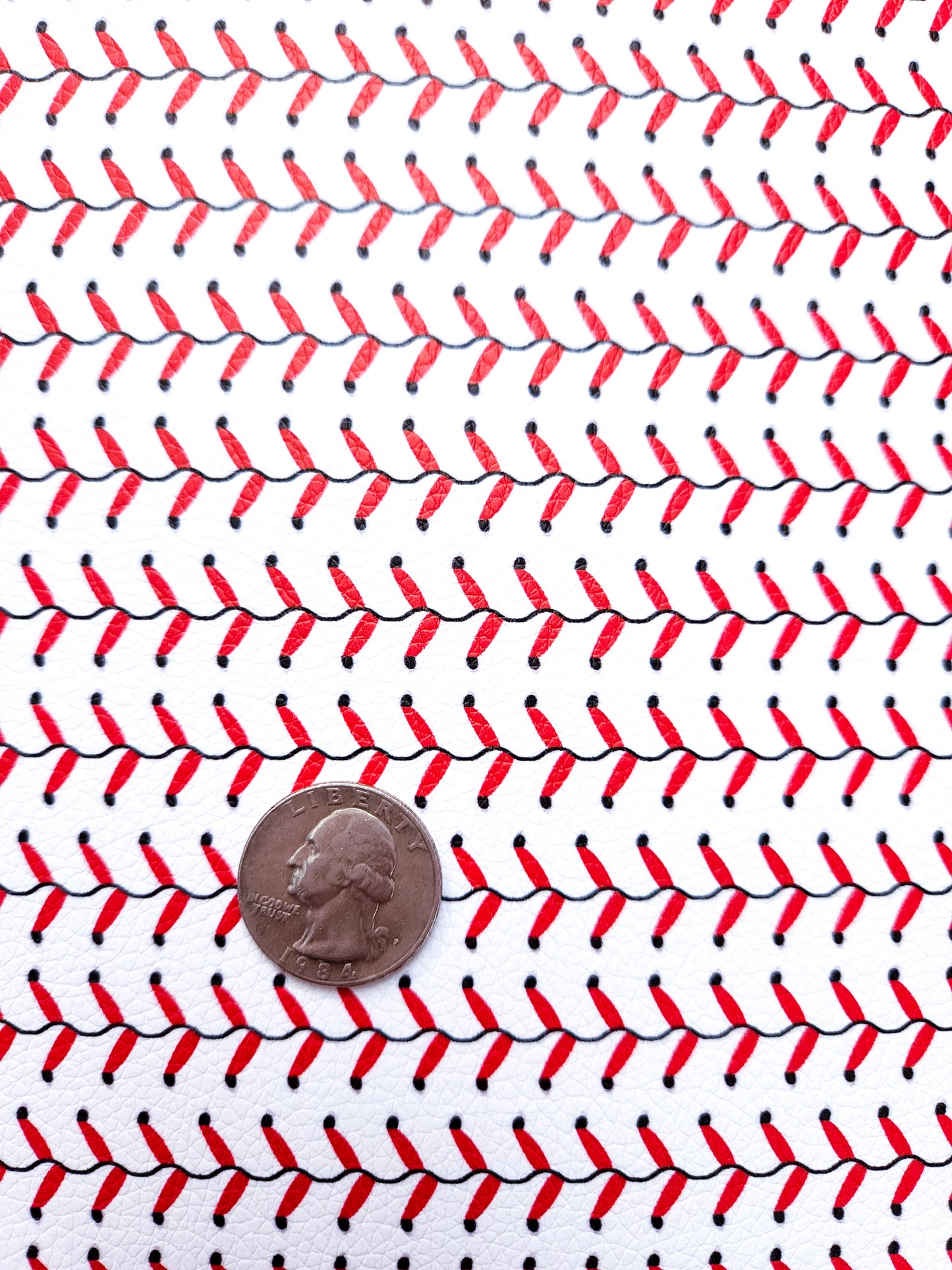Baseball Laces 9x12 faux leather sheet
