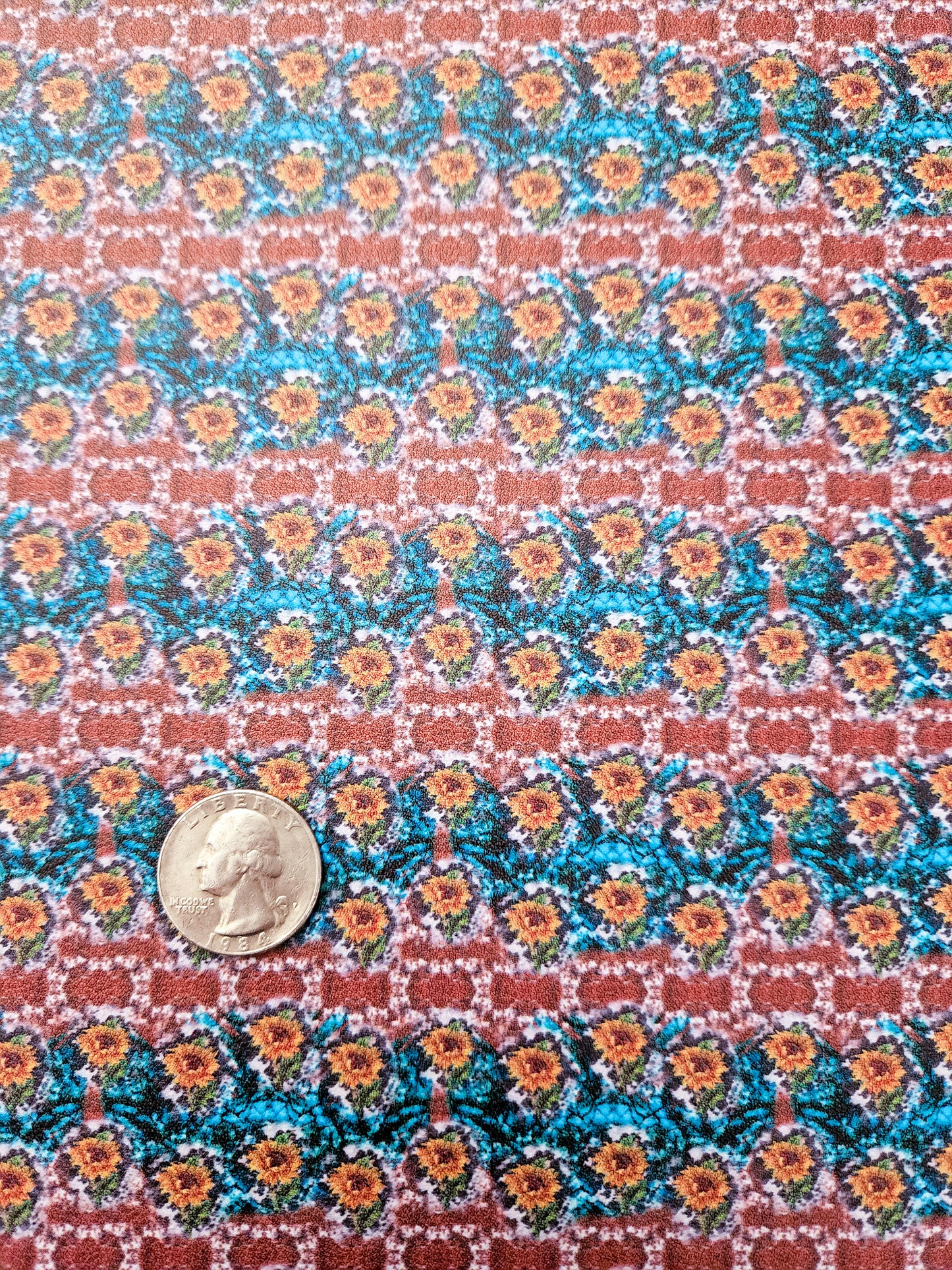 Western Sunflowers 9x12 faux leather sheet