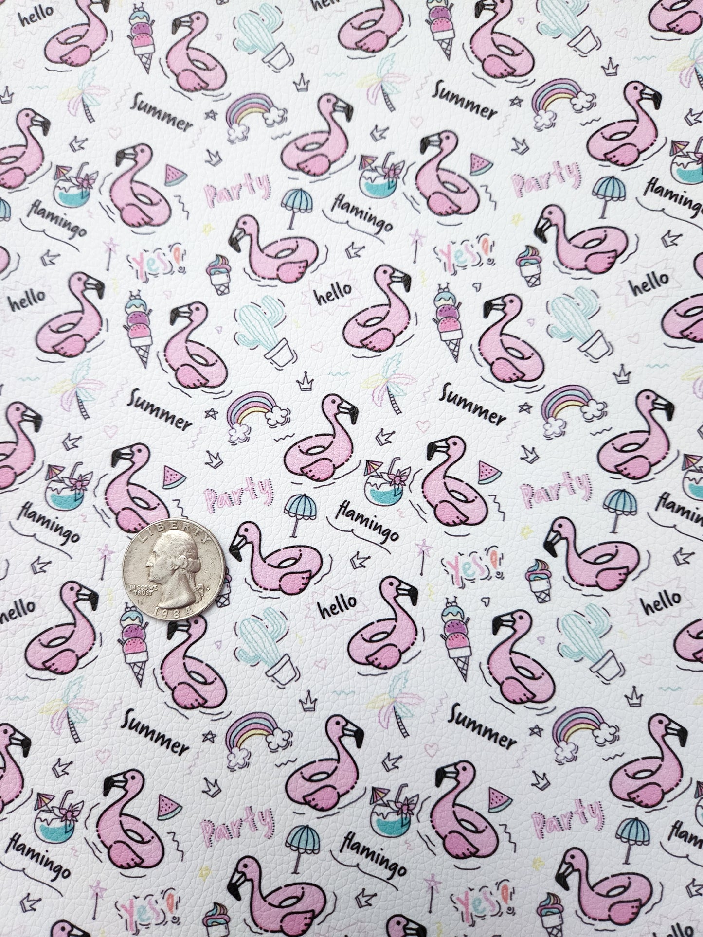 Pool Party 9x12 faux leather sheet