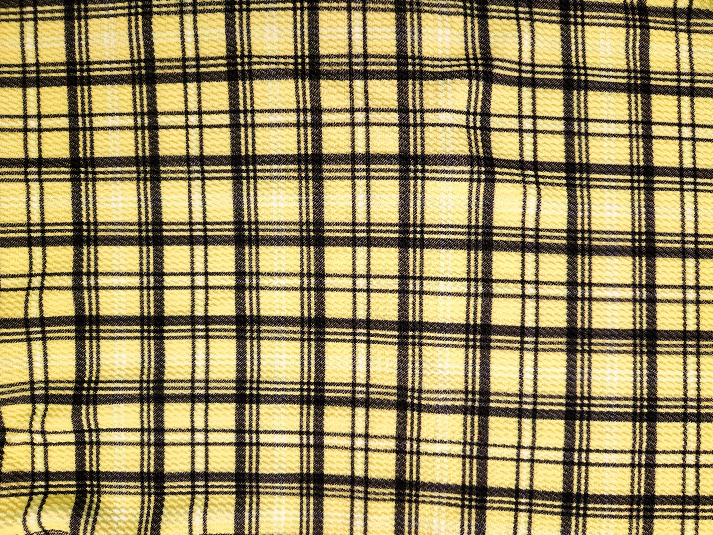 Yellow Plaid Bullet Fabric Strip