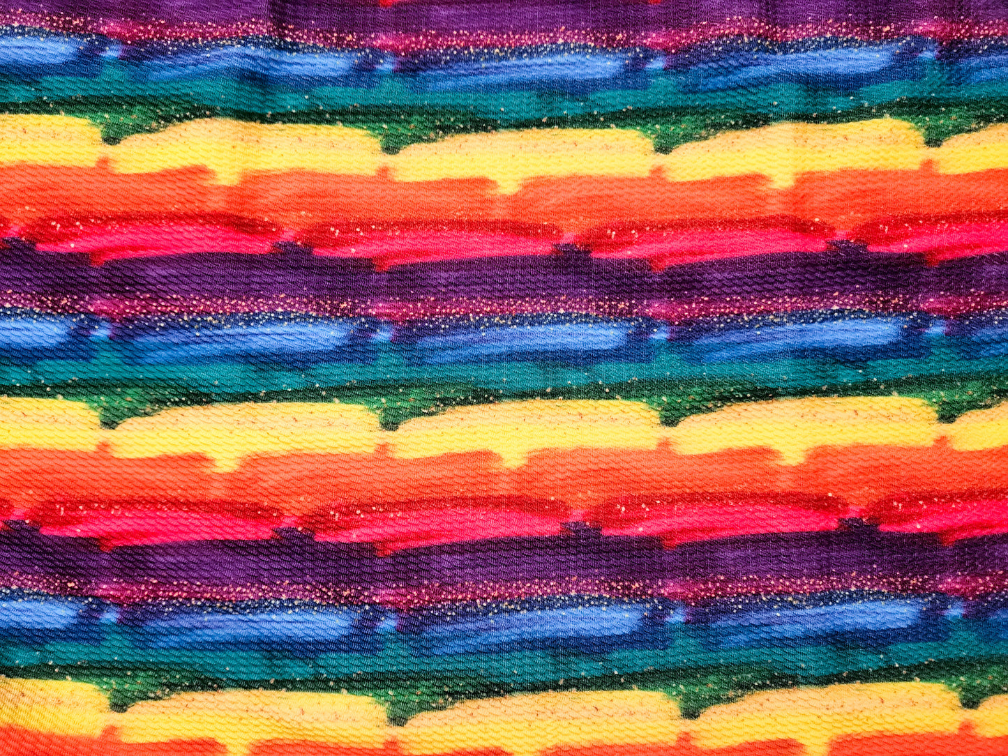 Rainbow Brushstrokes Bullet Fabric Strip