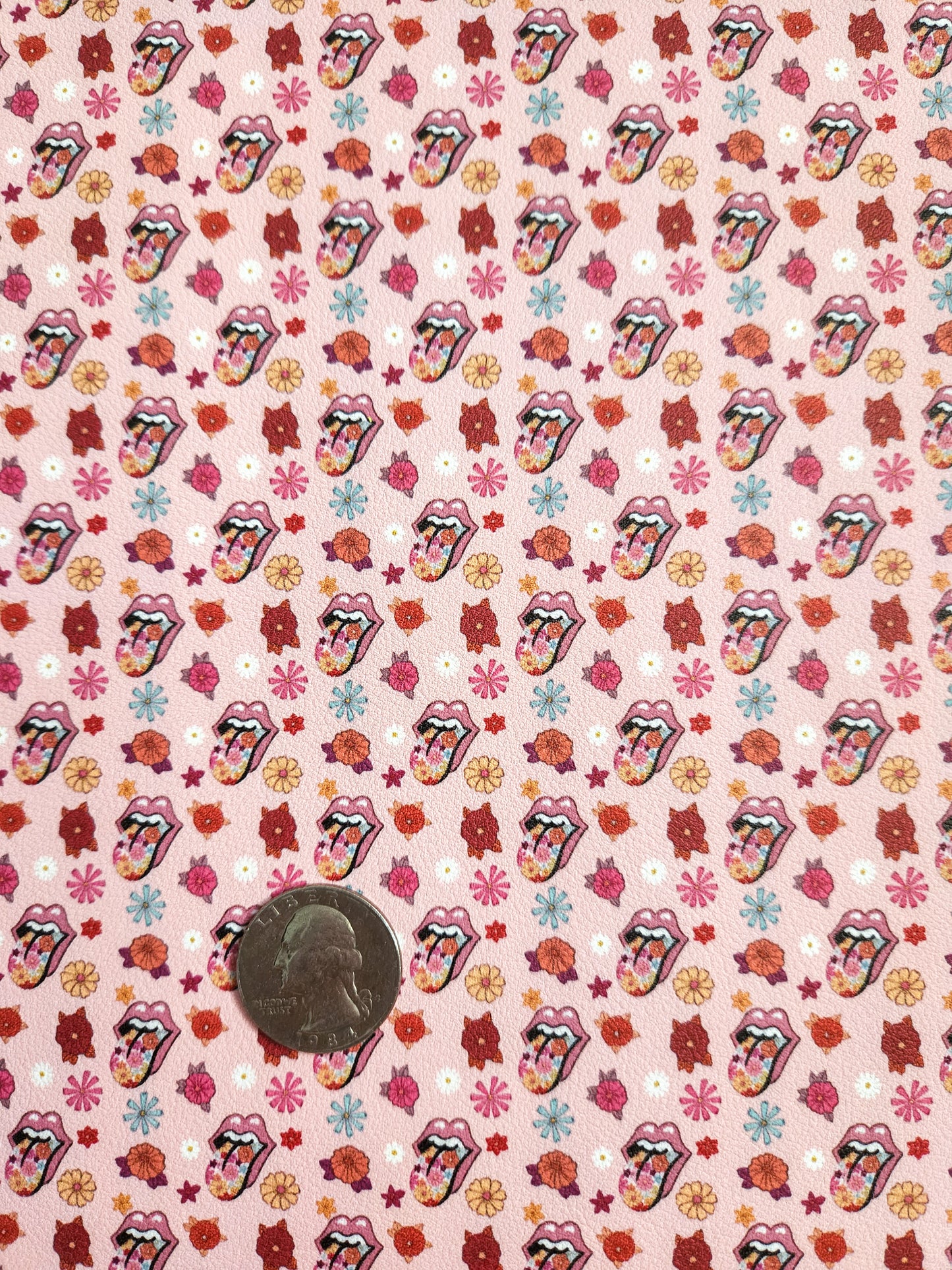 Retro Tongue 9x12 faux leather sheet