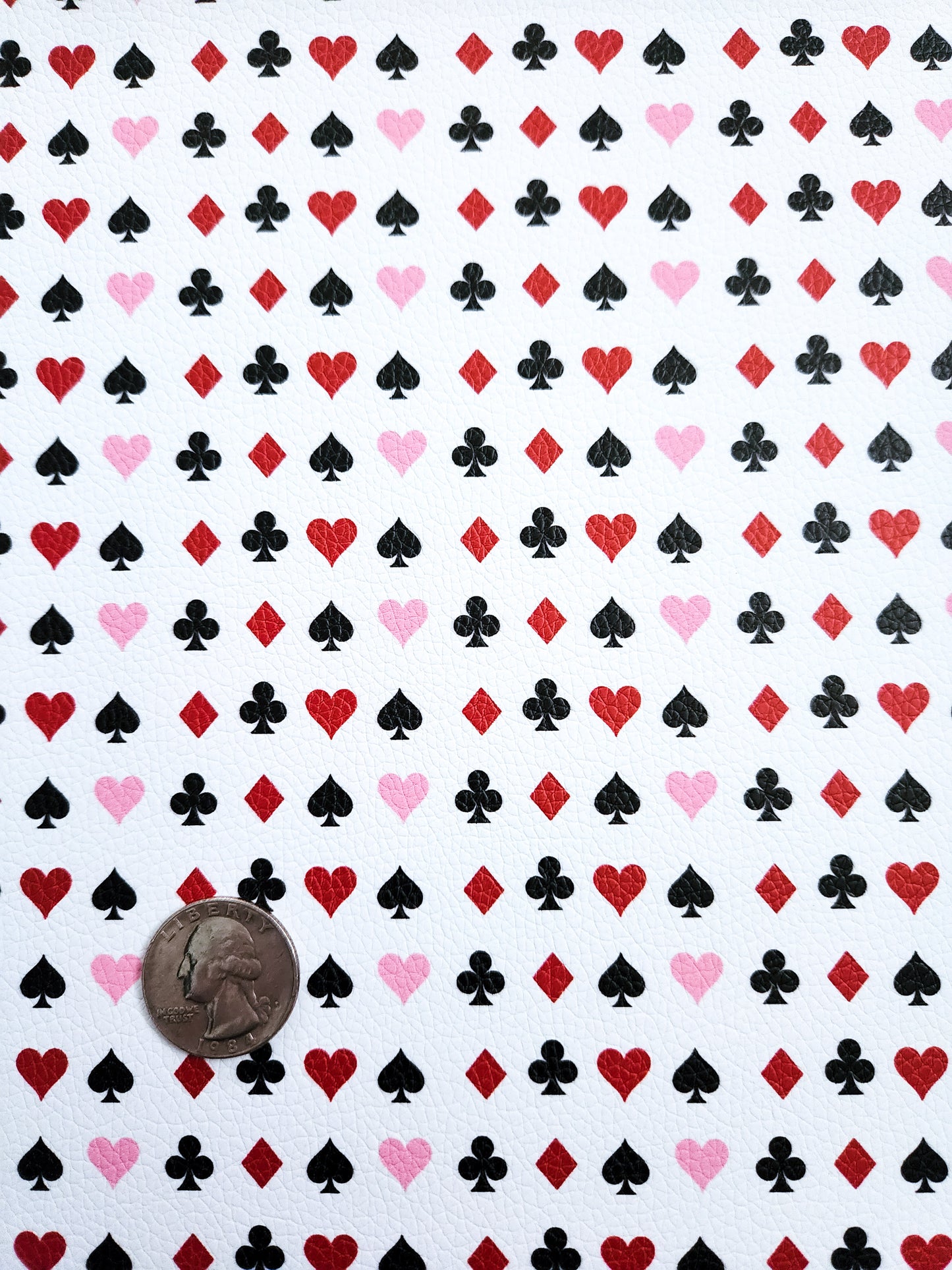 Card Suits 9x12 faux leather sheet