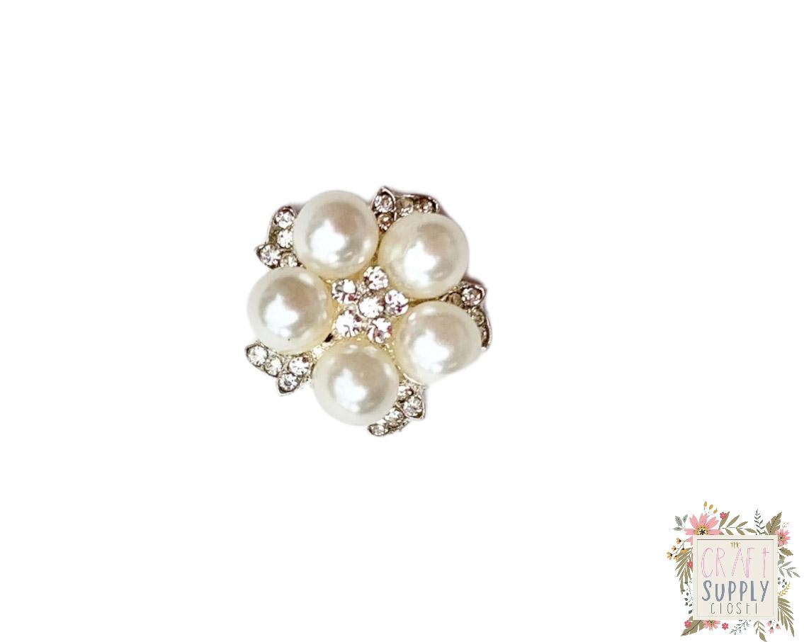 Small Pearl Rhinestone - Flat Back