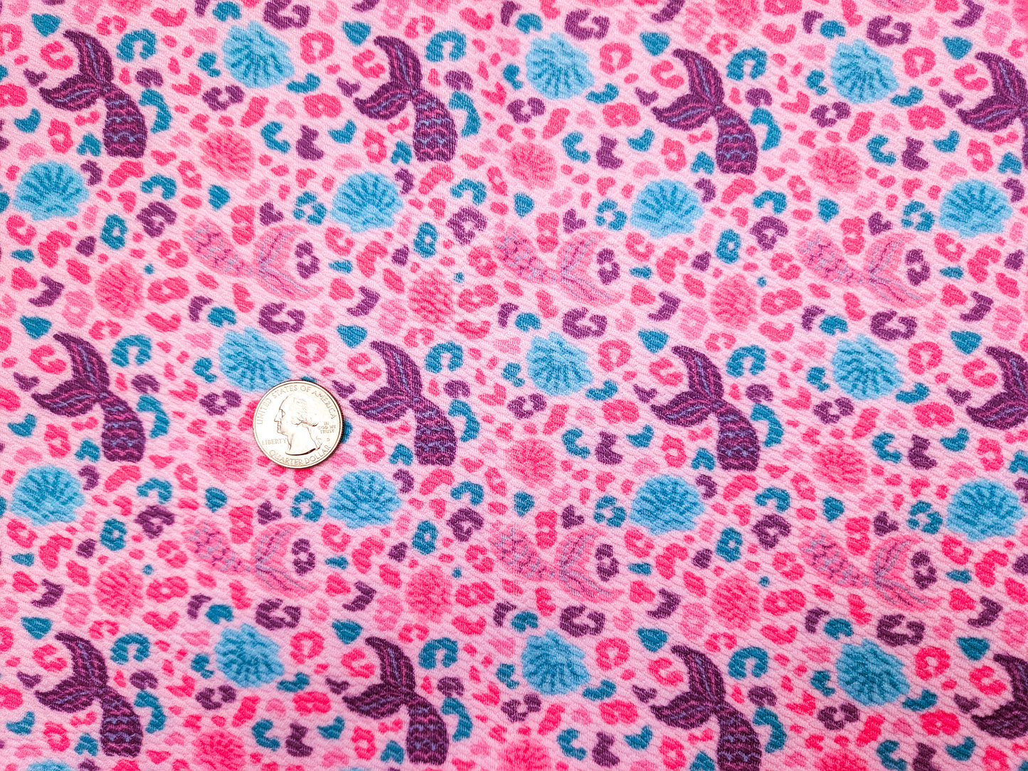 Mermaid Cheetah Bullet Fabric Strip