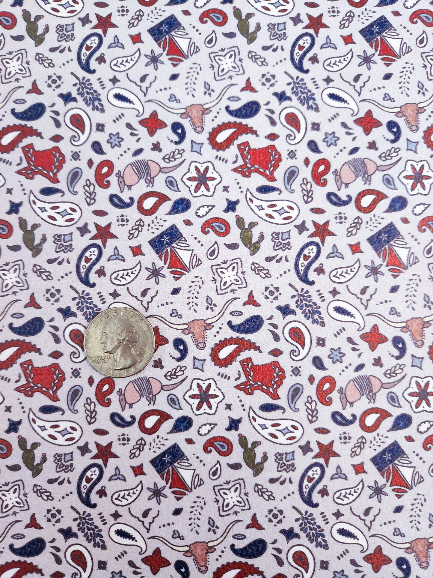 Texas Bandana 9x12 faux leather sheet