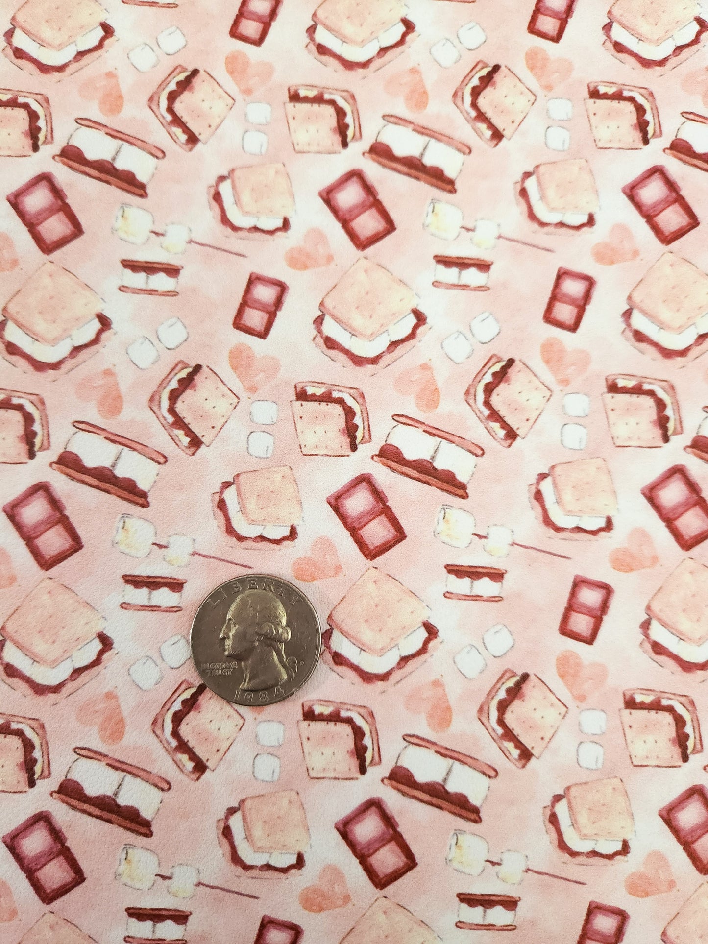 Drawn Smores 9x12 faux leather sheet