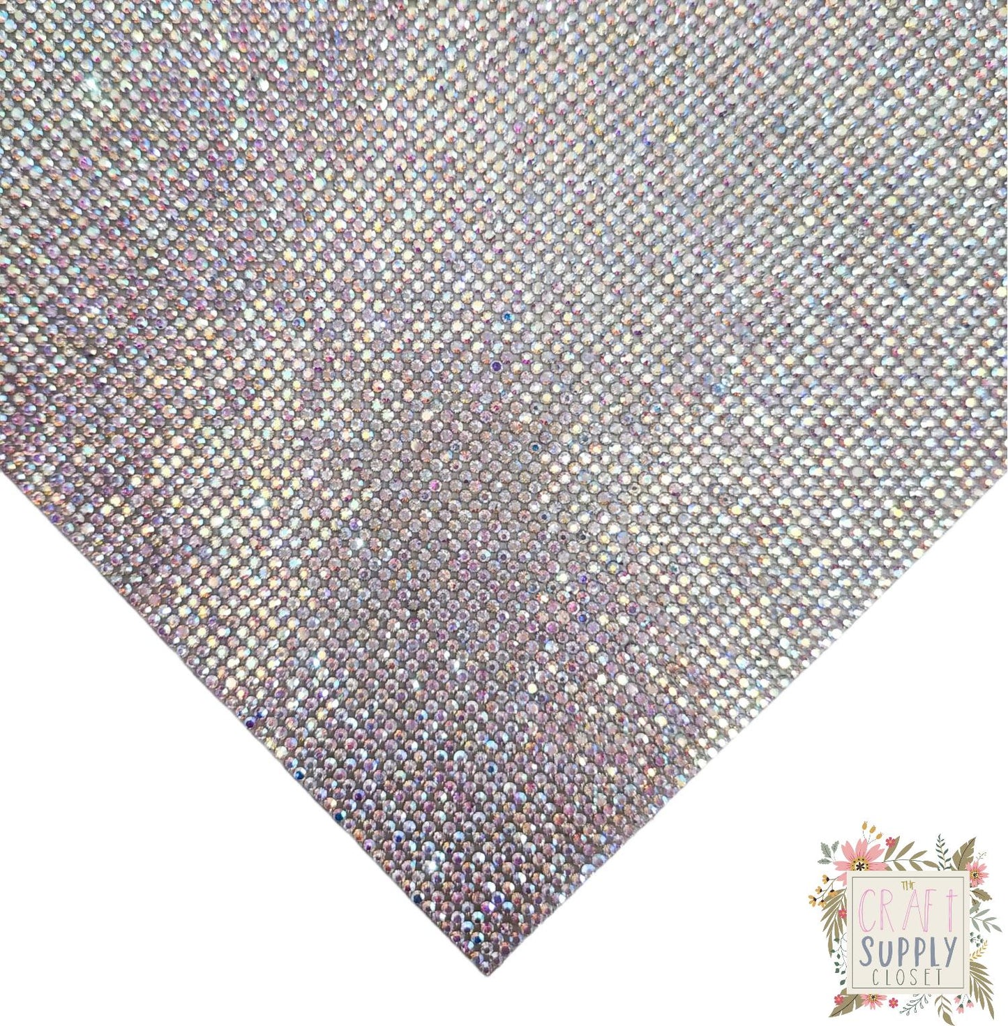 Iridescent Silver Sticky Back Rhinestones