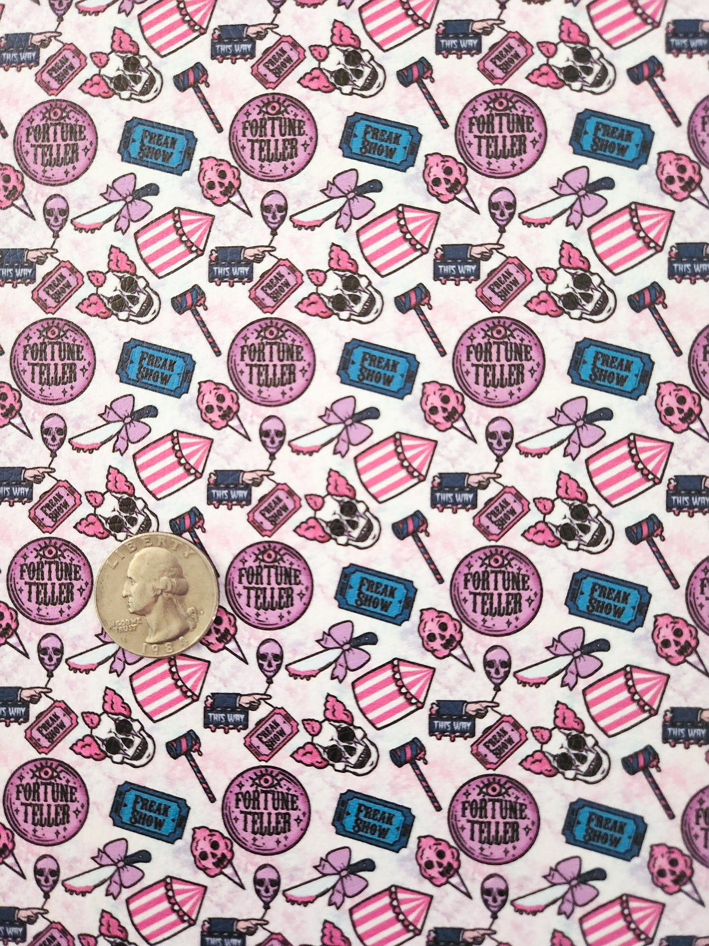 Creepy Carnival 9x12 faux leather sheet