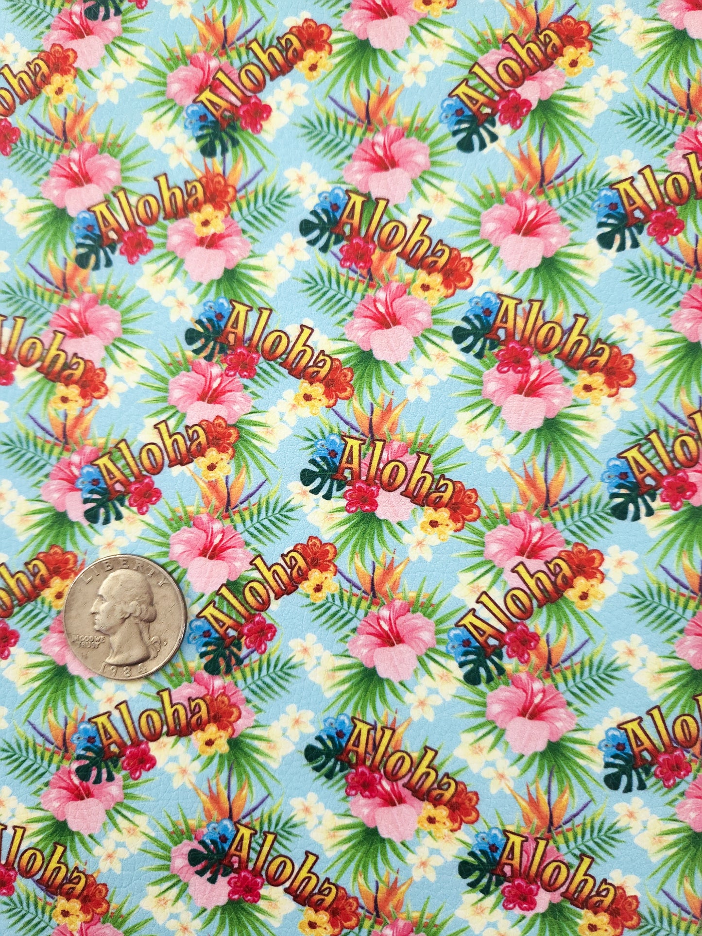 Aloha 9x12 faux leather sheet