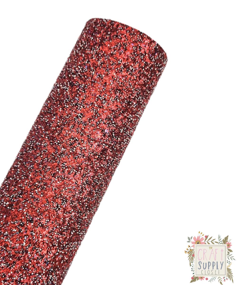 Red Wine Chunky Glitter 9x12 faux leather sheet – Rubyfoxsupply