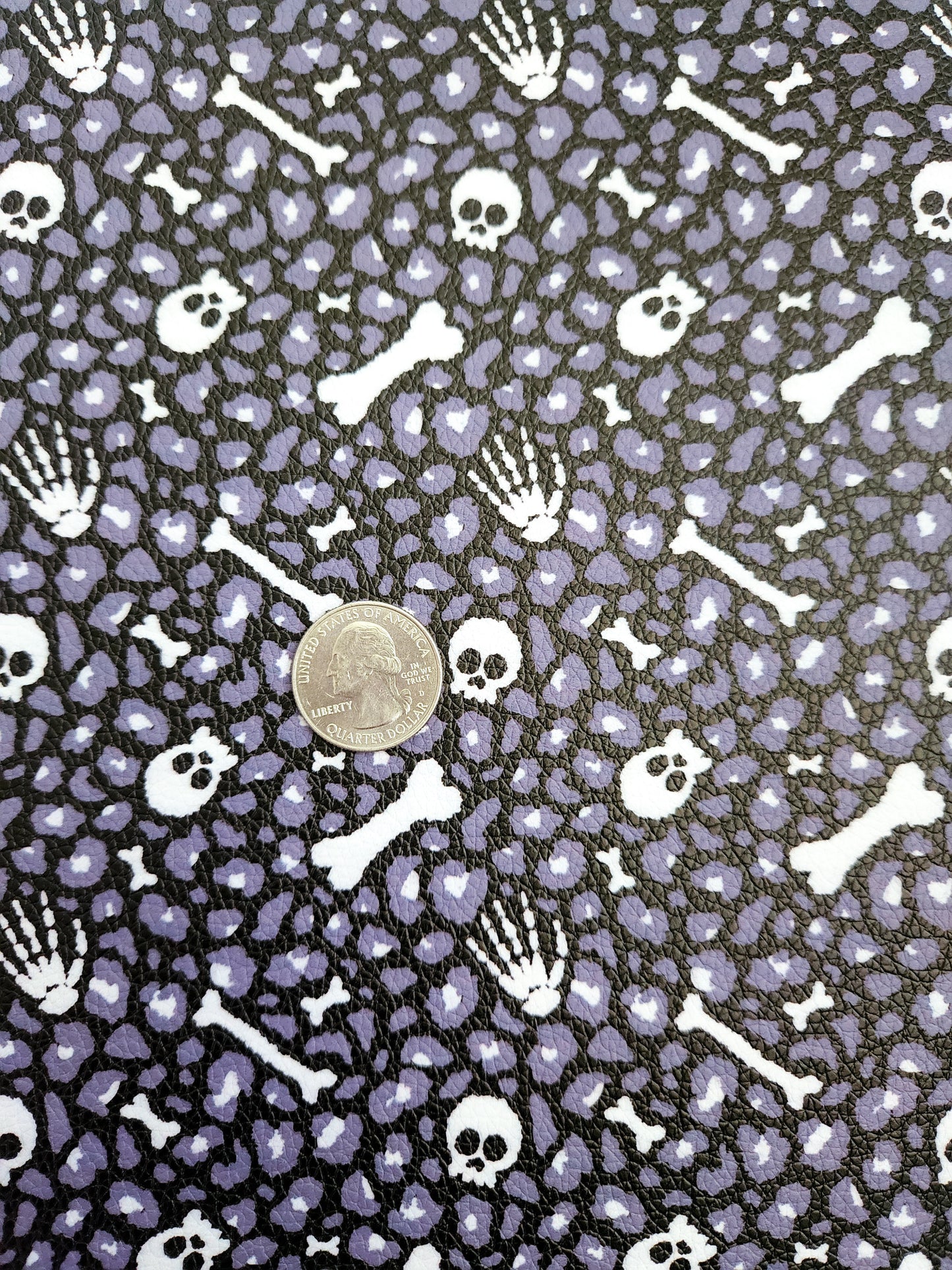 Cheetah Skeleton 9x12 faux leather sheet
