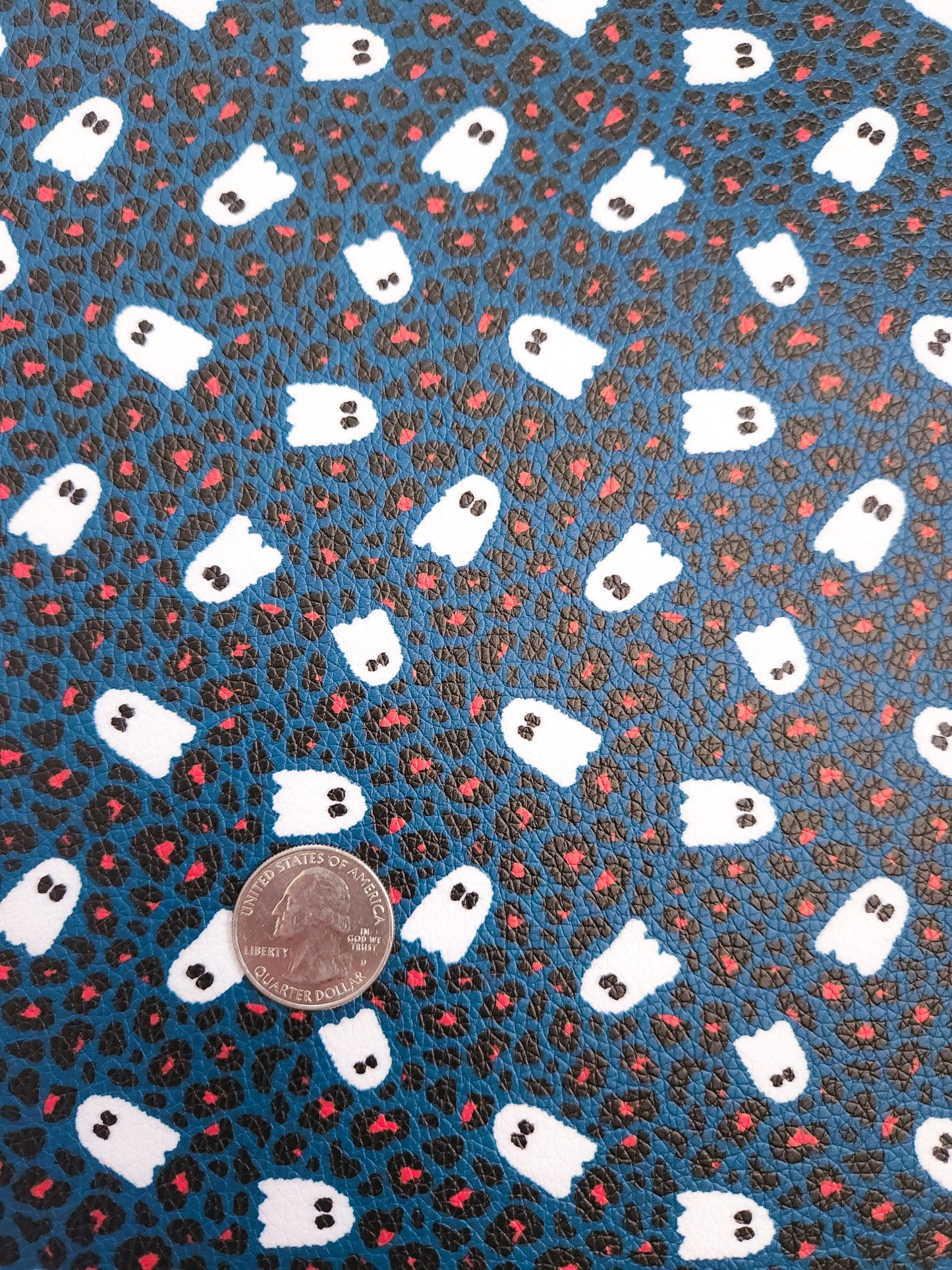 Cheetah Ghosts 9x12 faux leather sheet