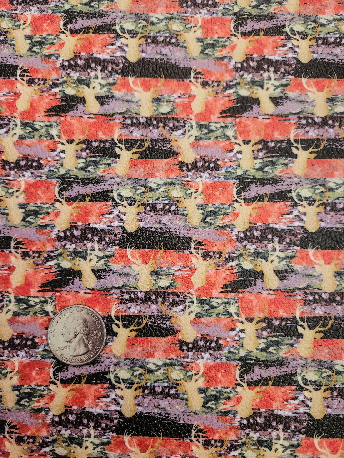 Hunting Brushstrokes 9x12 faux leather sheet