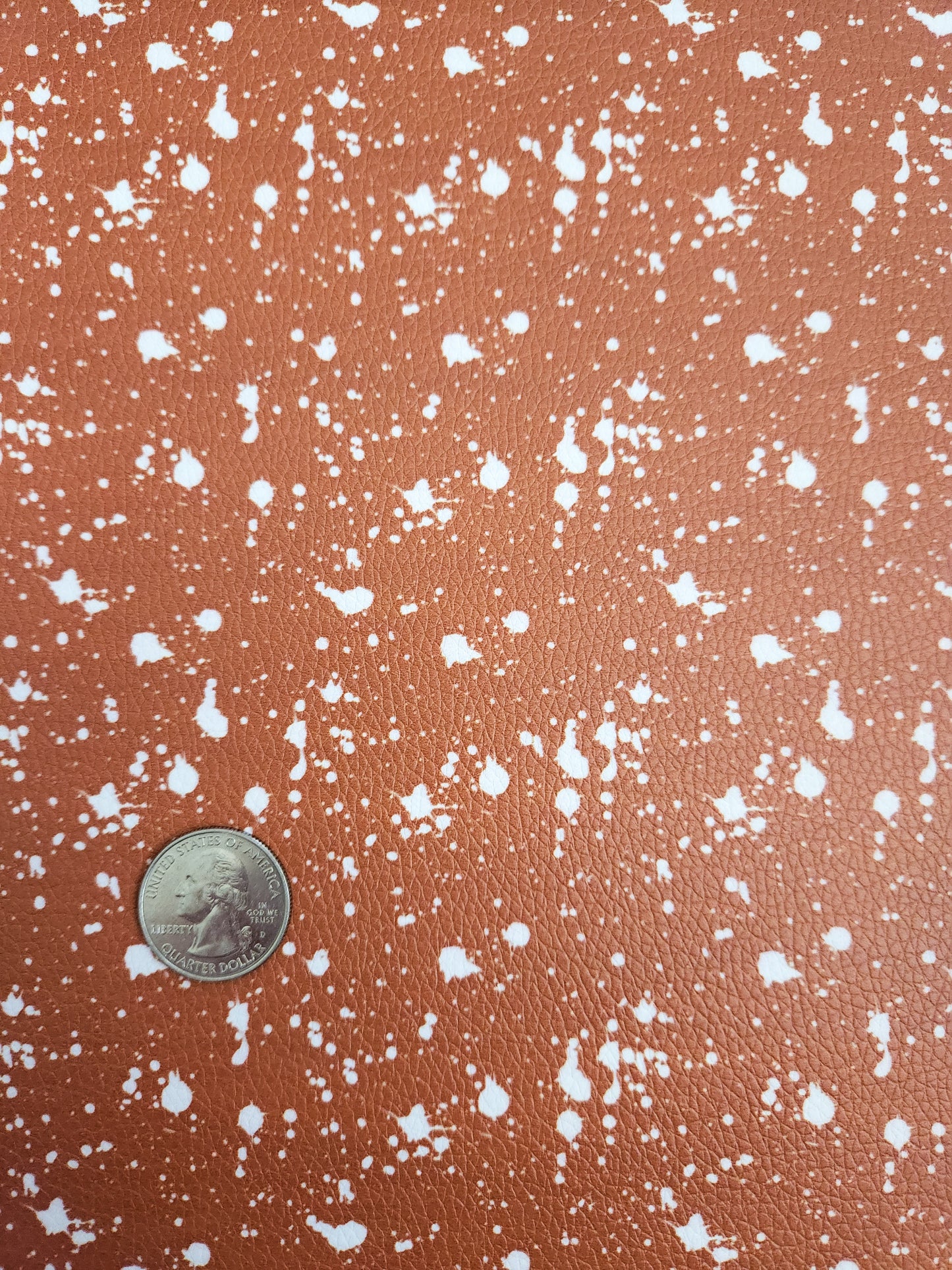 Brown Bleach Spots 9x12 faux leather sheet