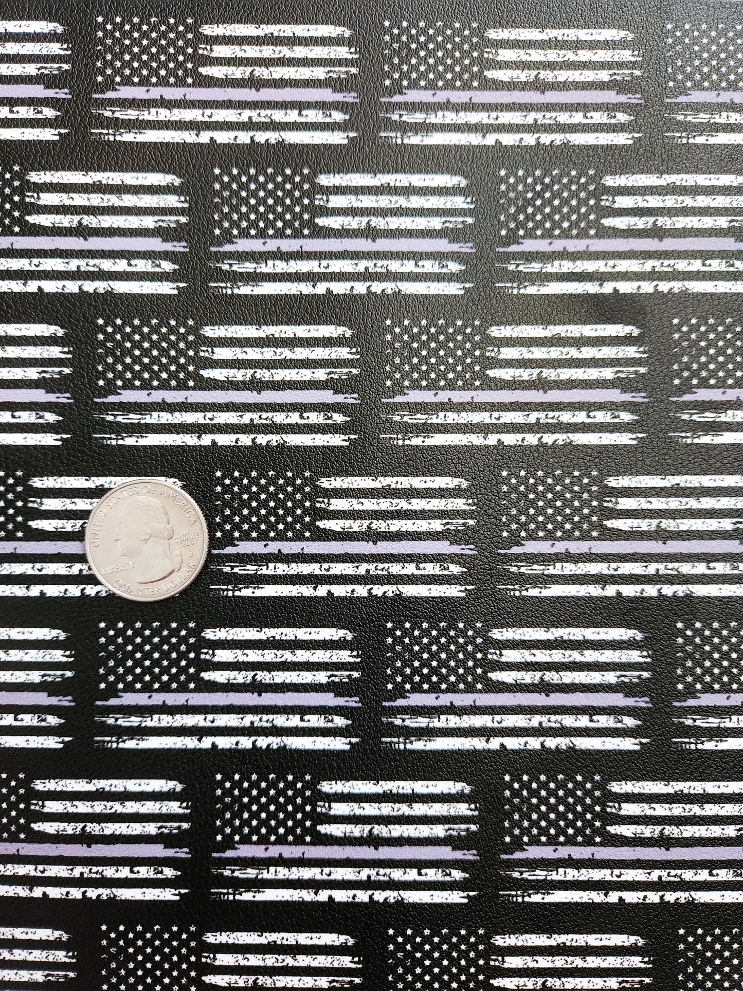 Gray Line Flag 9x12 faux leather sheet