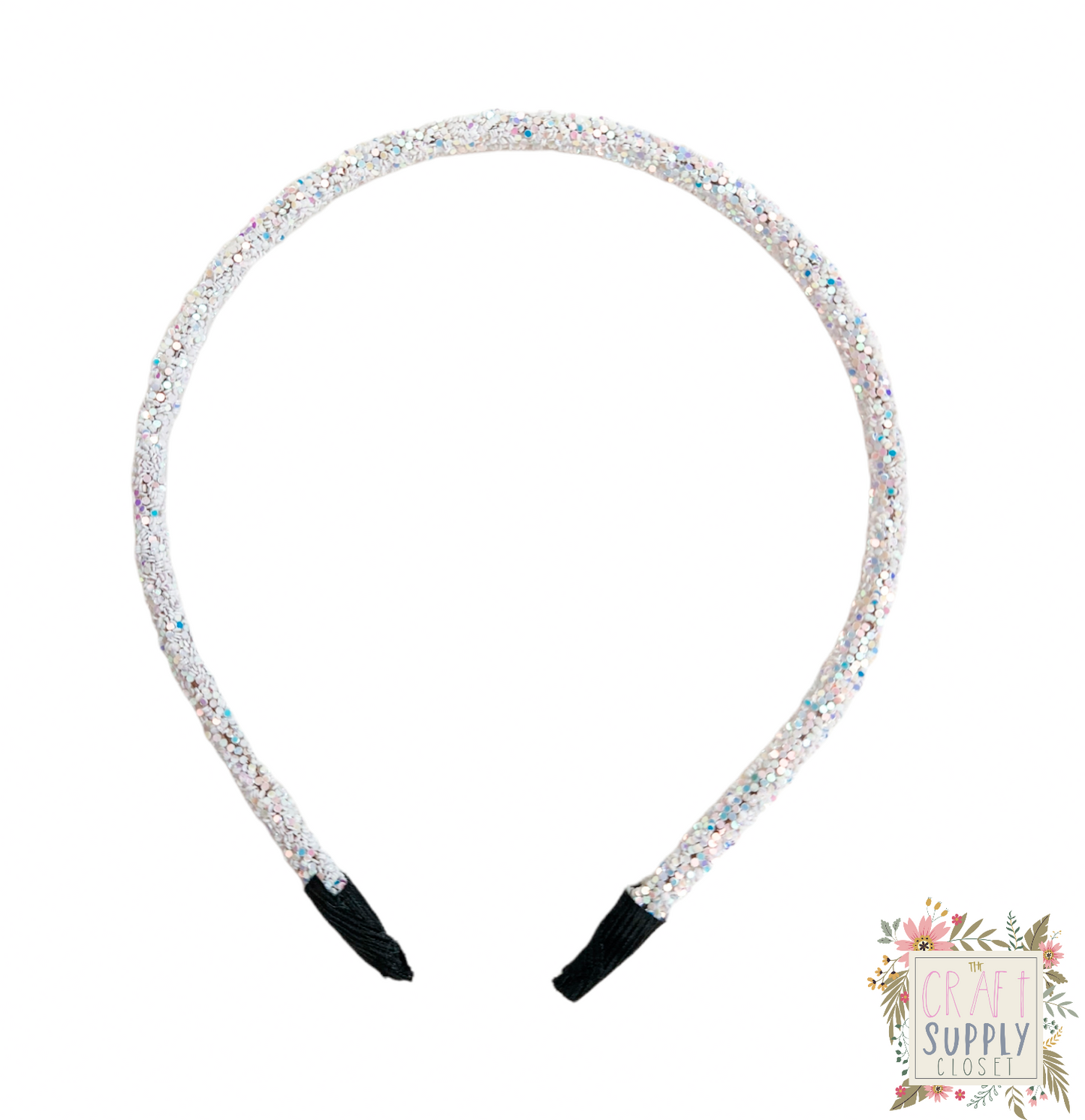 White Glitter Headband