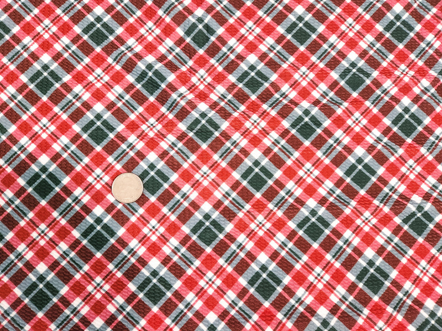 Christmas Plaid Bullet Fabric Strip