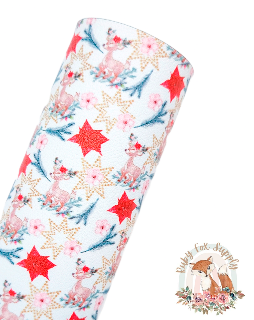 Pretty Deer 9x12 faux leather sheet