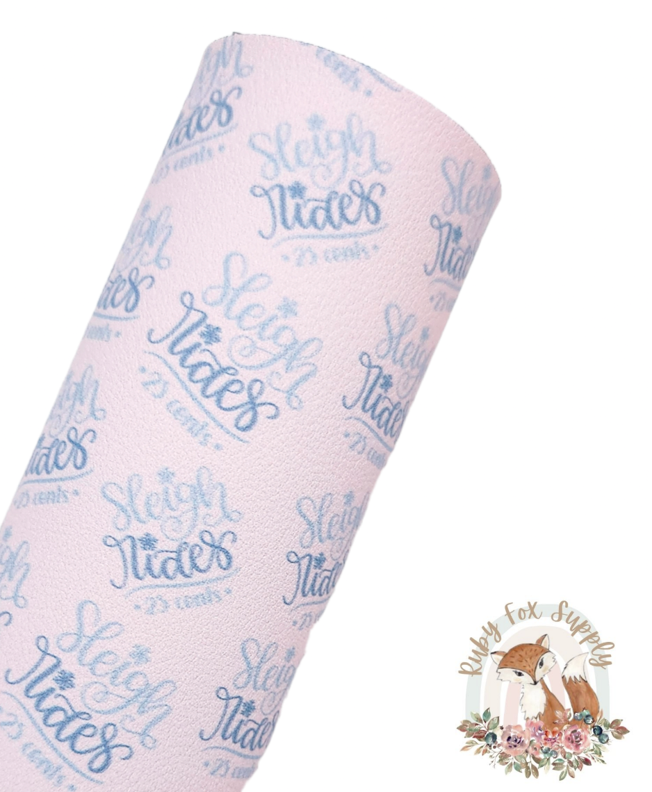 Sleigh Rides 9x12 faux leather sheet