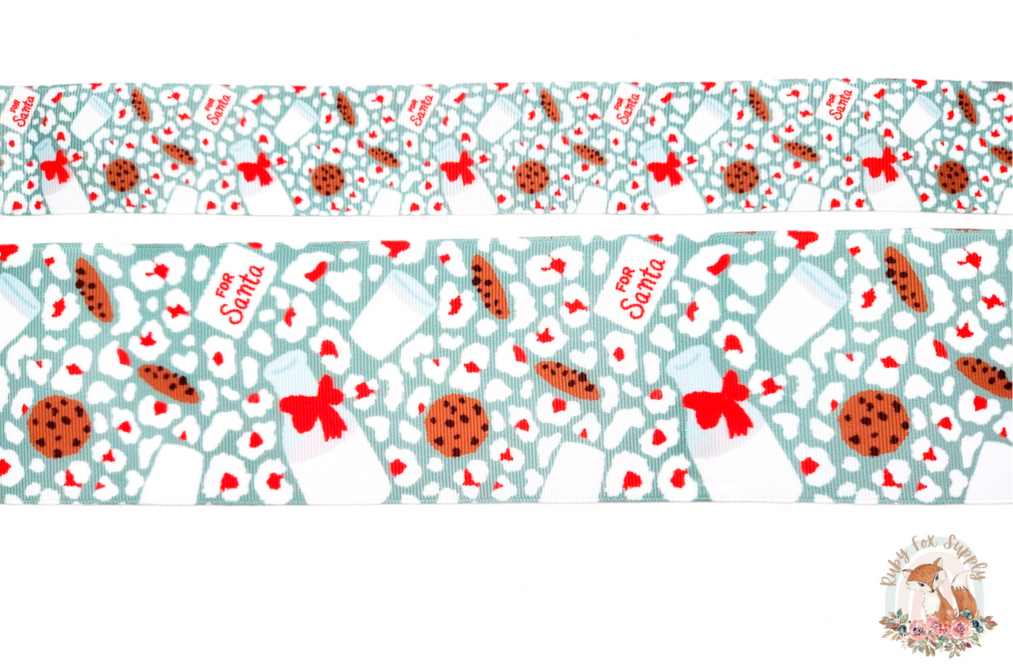 Cheetah Milk and Cookies 3"/1.5" Ribbon