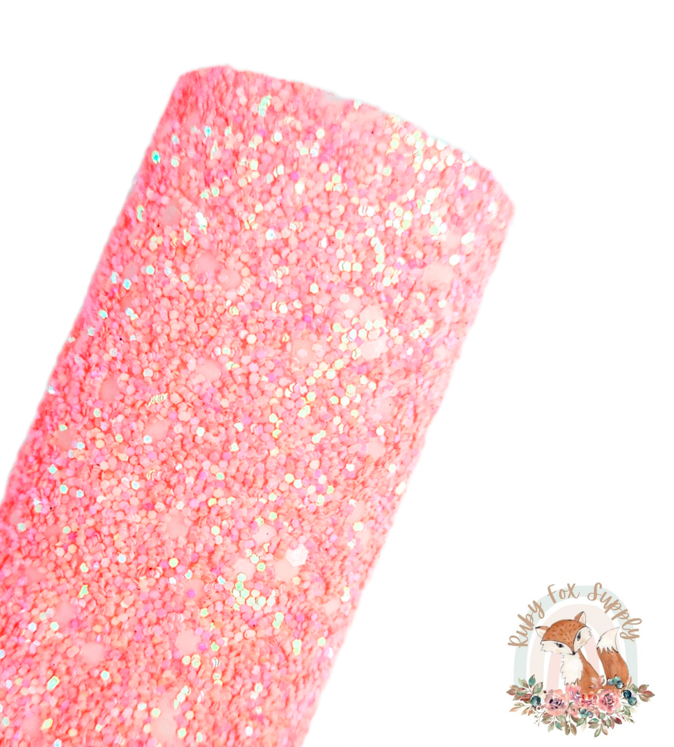 Hot Pink Glow in the Dark Chunky Glitter 9x12 sheet