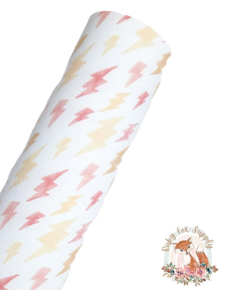 Lightening Bolts 9x12 faux leather sheet