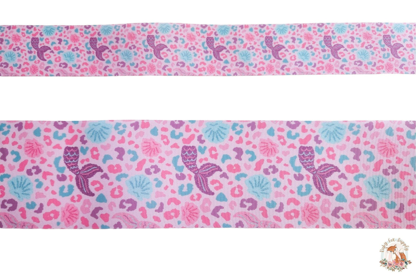 Cheetah Mermaid 3"/1.5" Ribbon