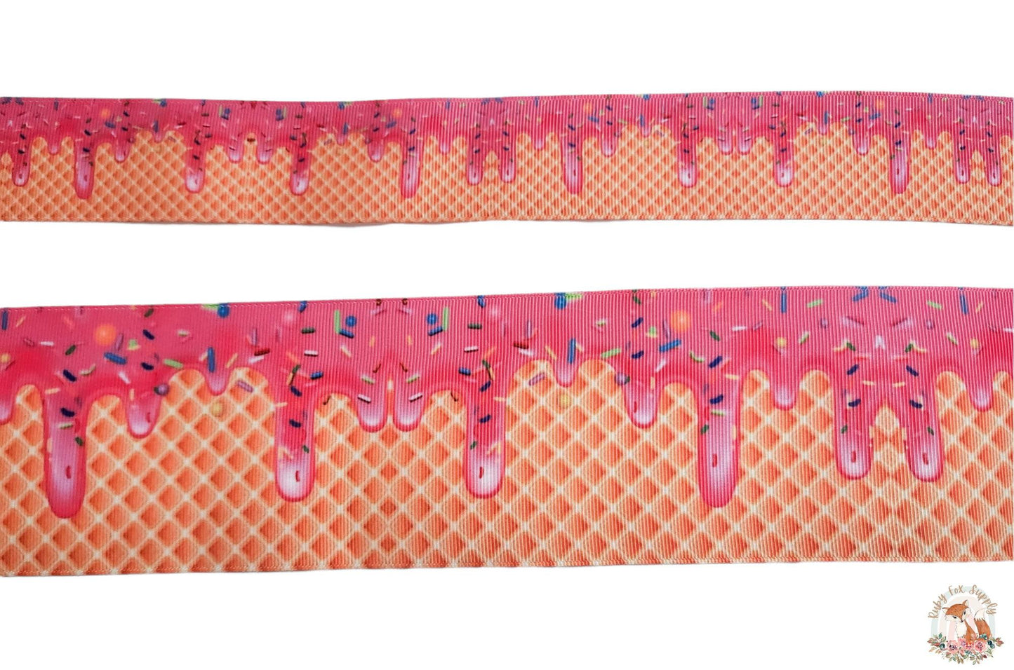 Ice Cream Drip 3"/1.5" Ribbon