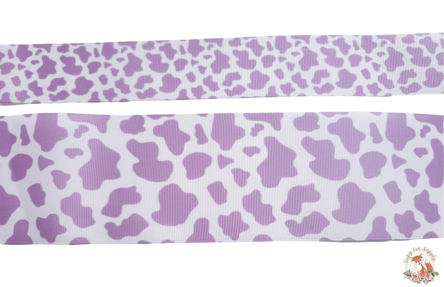 Purple Cow Print 3"/1.5" Ribbon