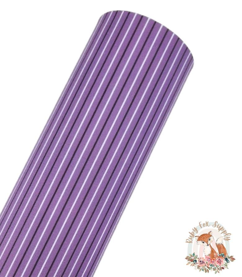 Purple Pinstripe 9x12 faux leather sheet