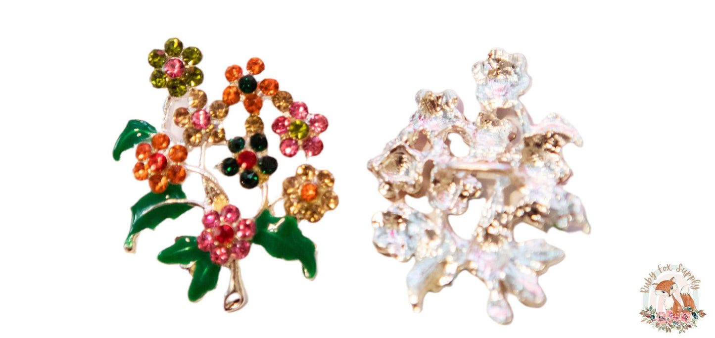 Flowers Rhinestone - Shank Back