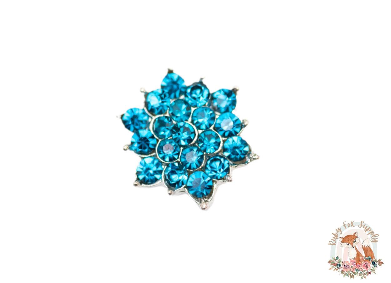 Aqua Sunburst Rhinestone