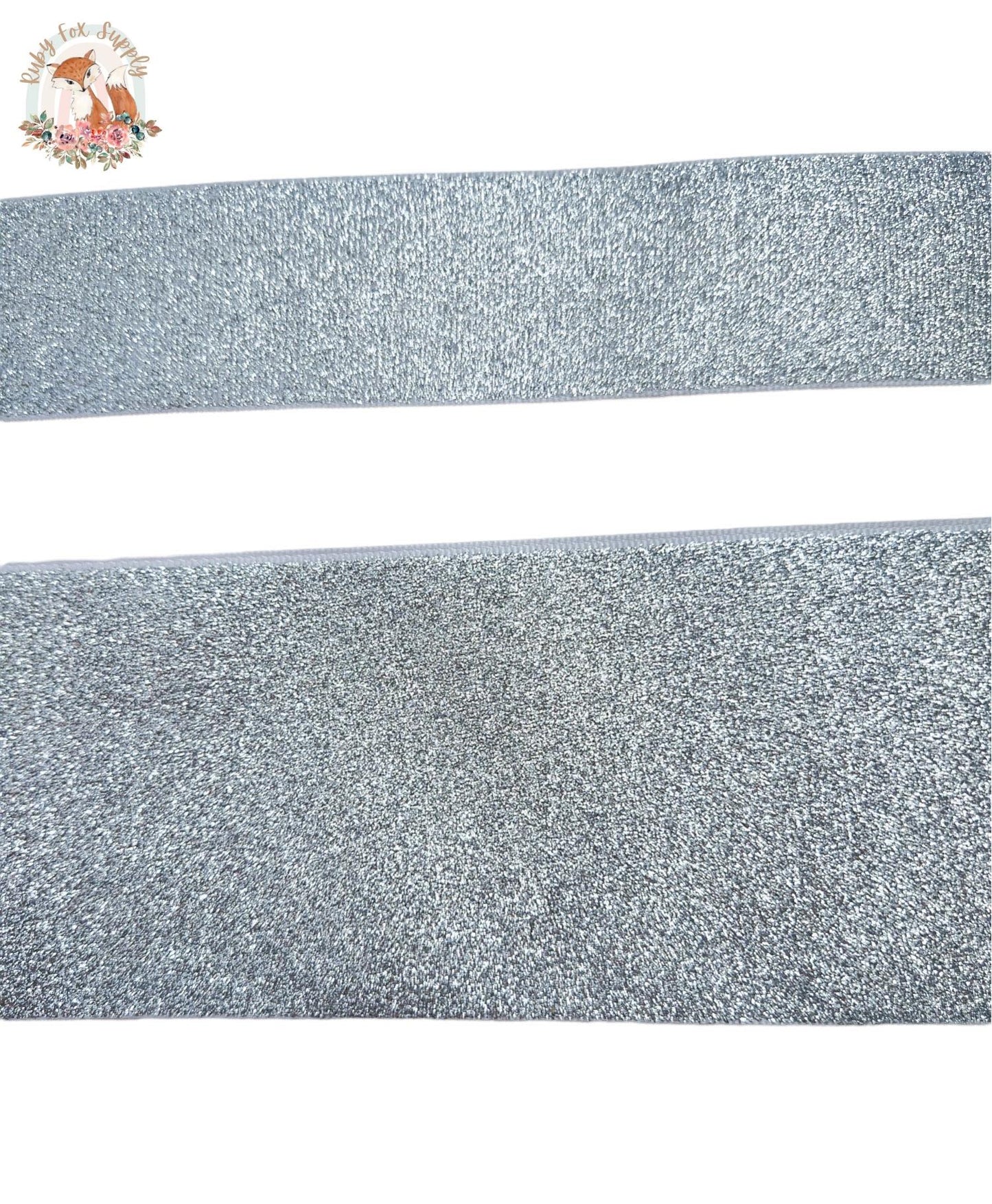 Silver Glitter 3"/1.5" Ribbon