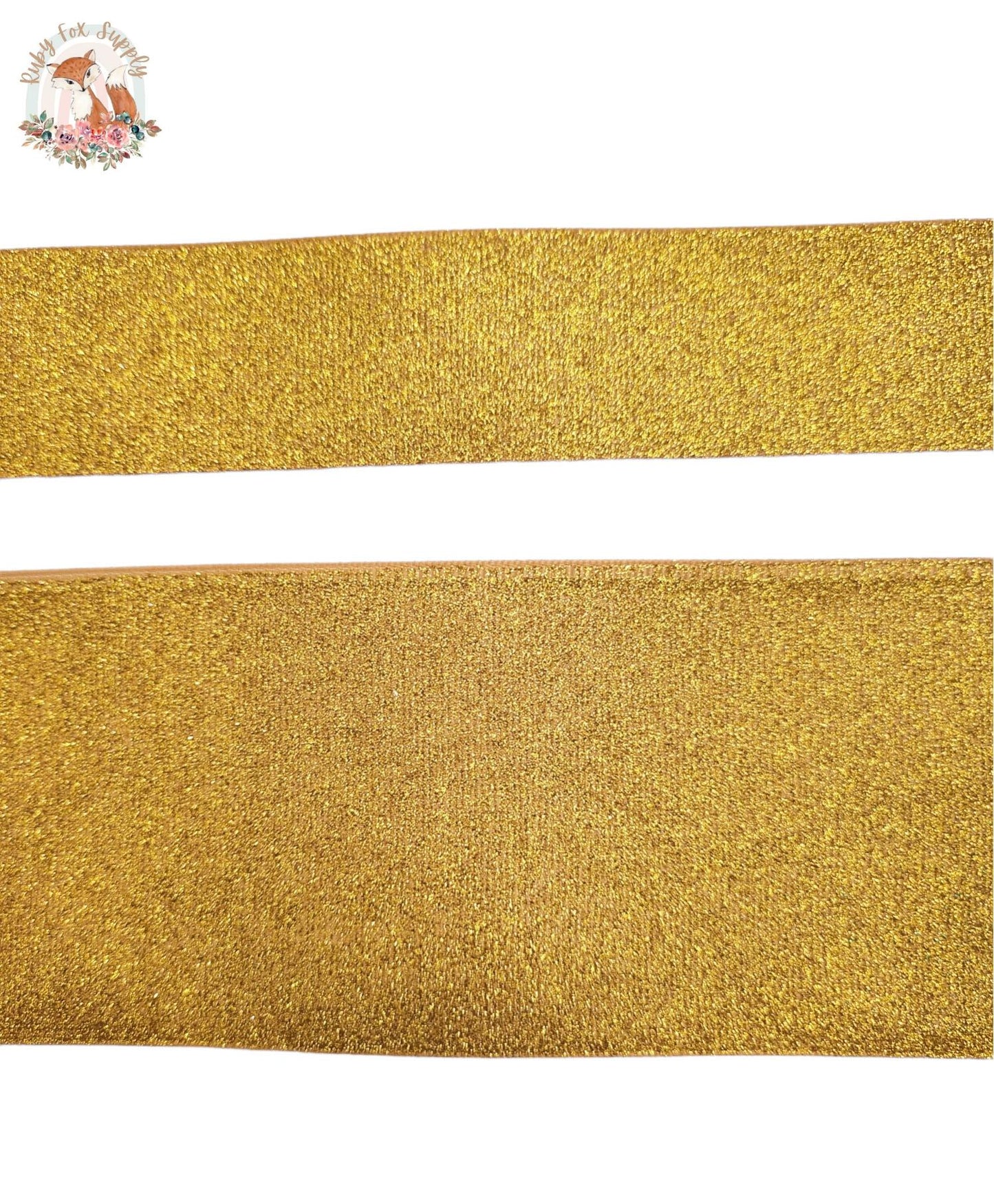 Gold Glitter 3"/1.5" Ribbon