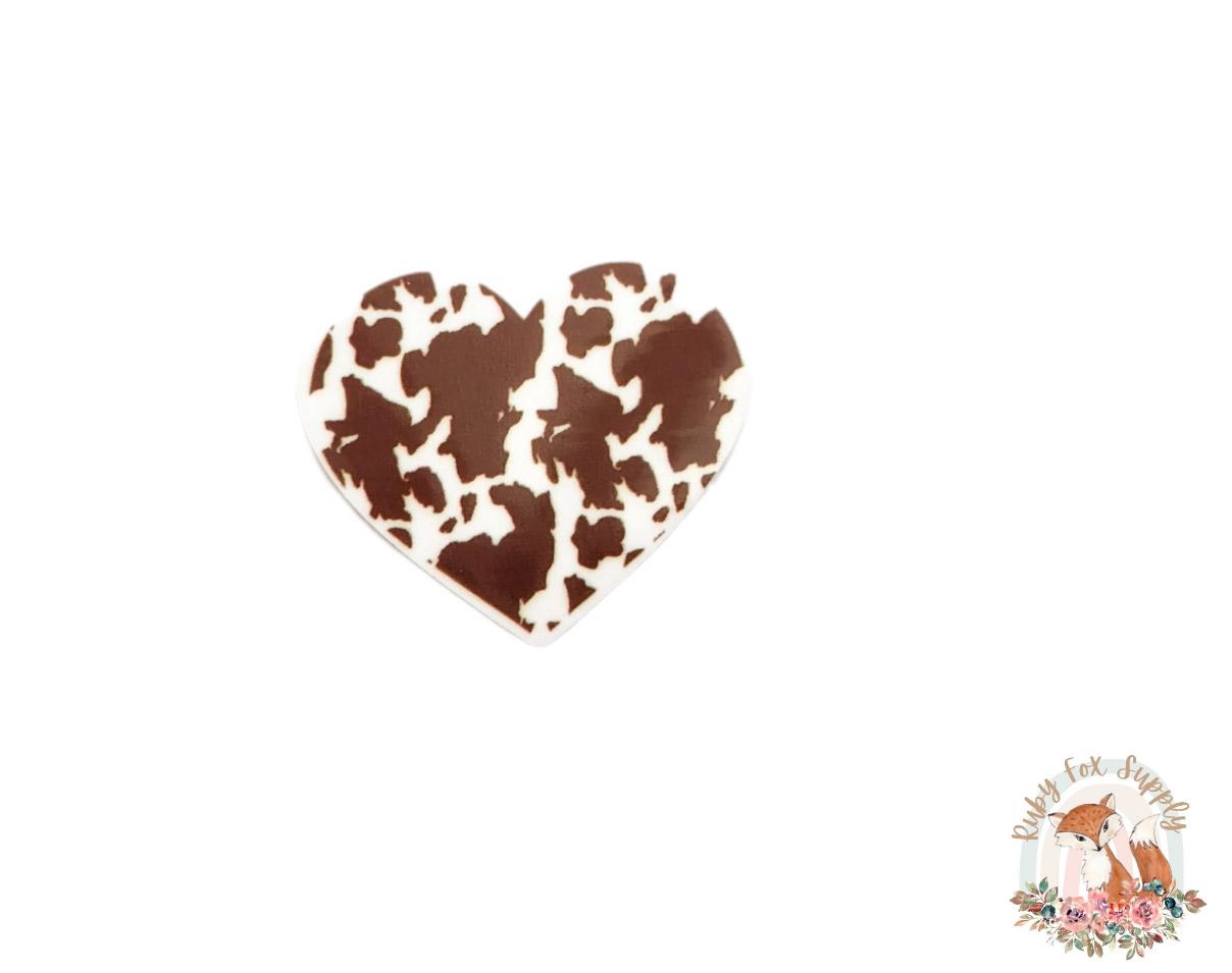 Brown Cow Print Resin