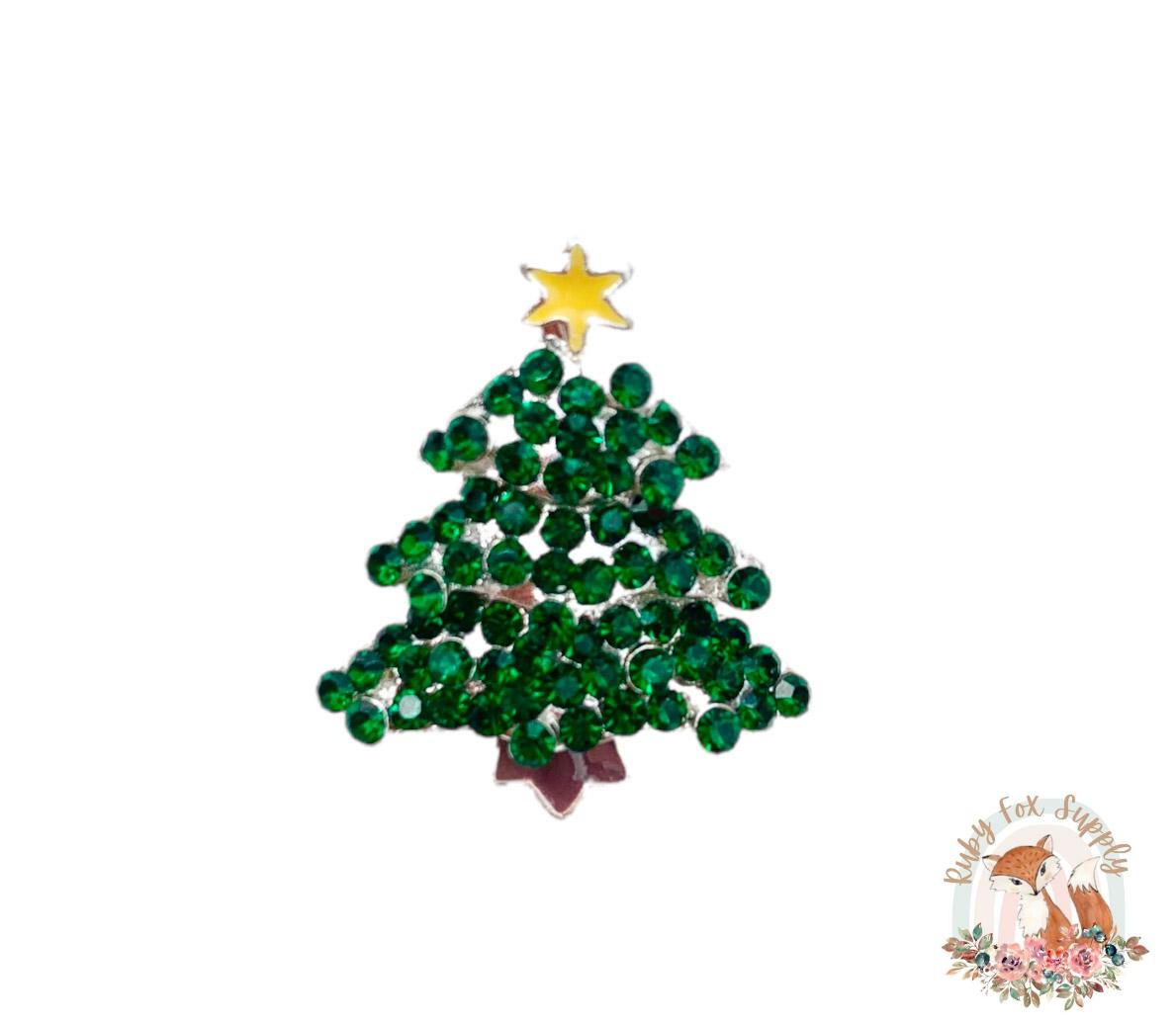 Christmas Tree Rhinestone - Shank Back