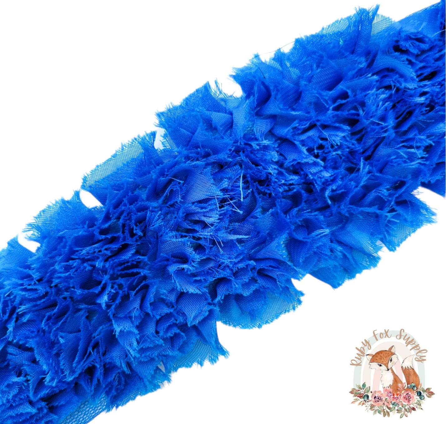 Blue Chiffon Shabby Trim