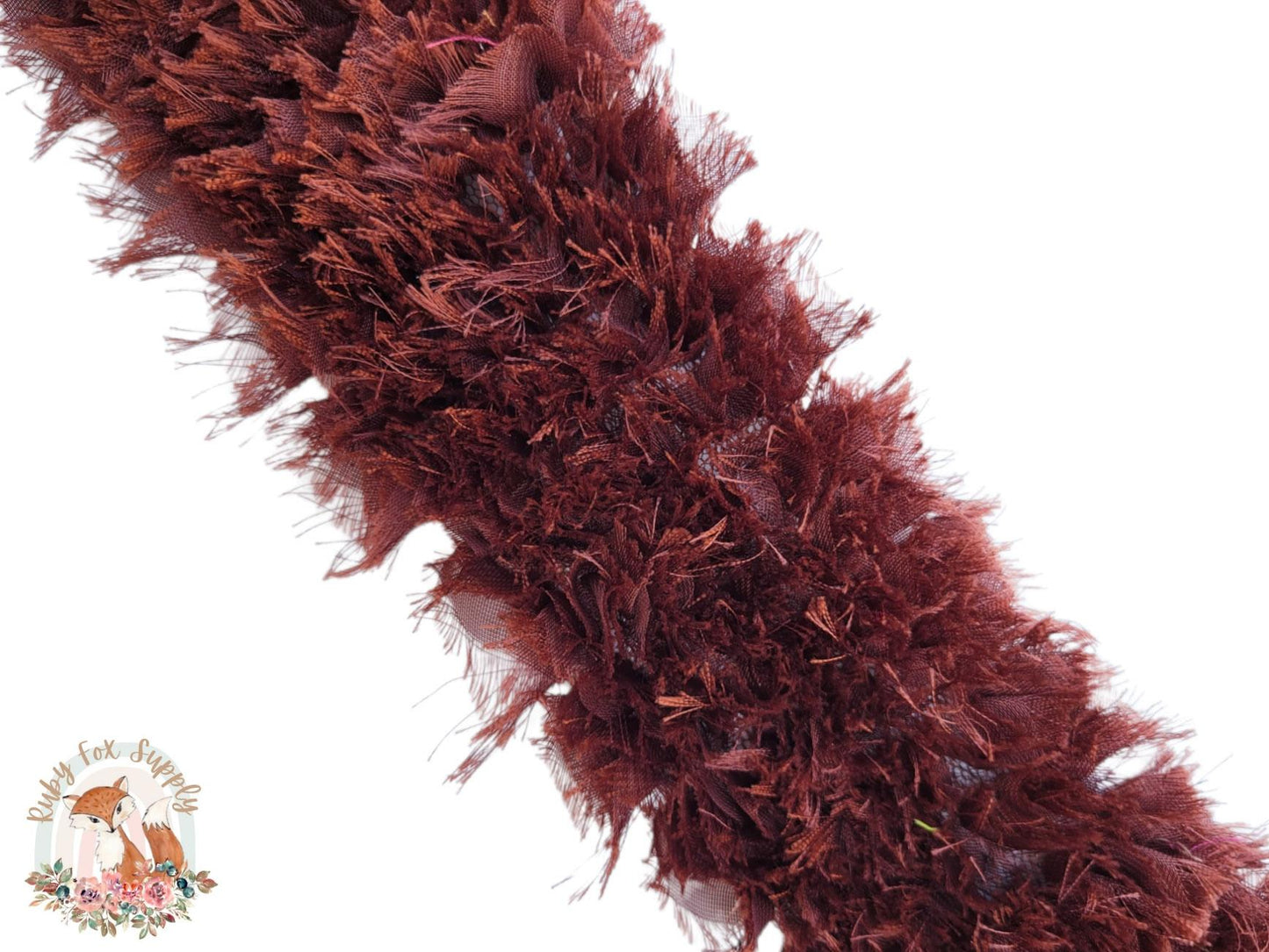 Brown Chiffon Shabby Trim