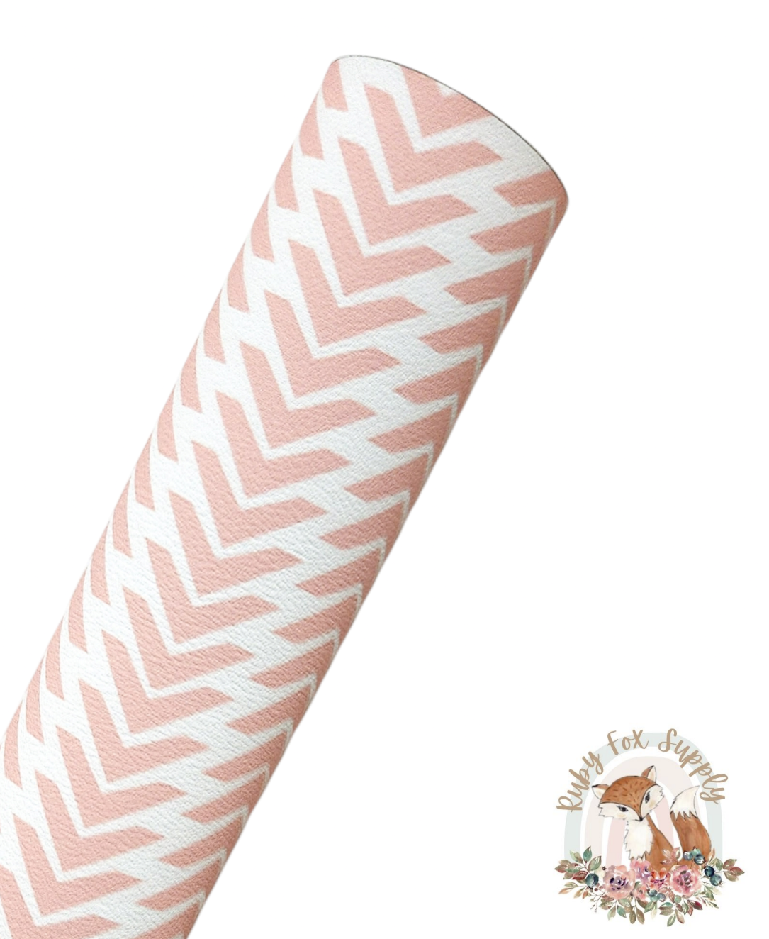 Peach Herringbone 9x12 faux leather sheet