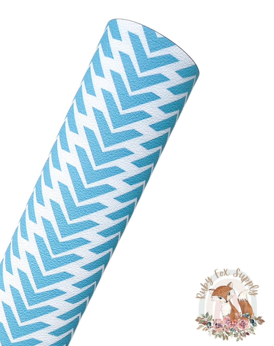 Blue Herringbone 9x12 faux leather sheet