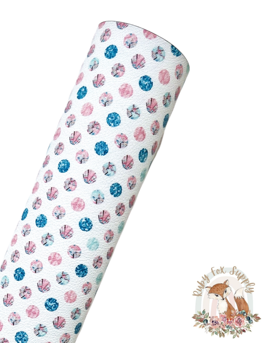 Ocean Dots 9x12 faux leather sheet