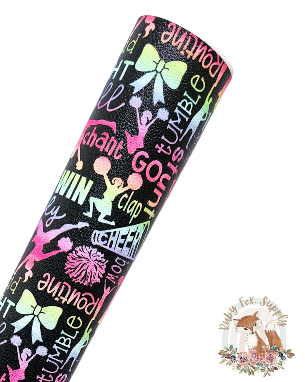 Cheer Rainbow 9x12 faux leather sheet