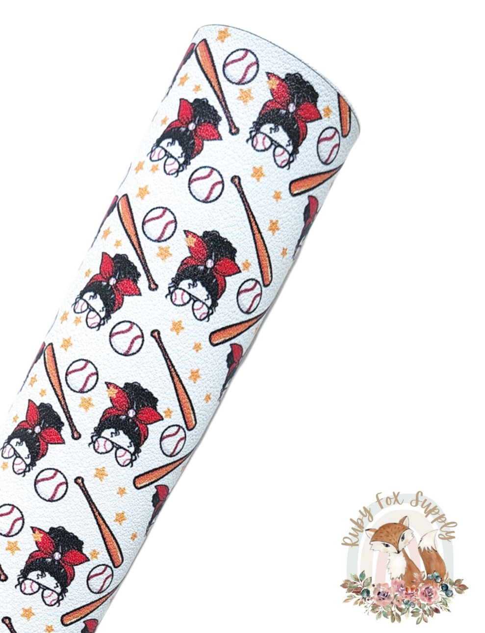 Baseball Mom 9x12 faux leather sheet