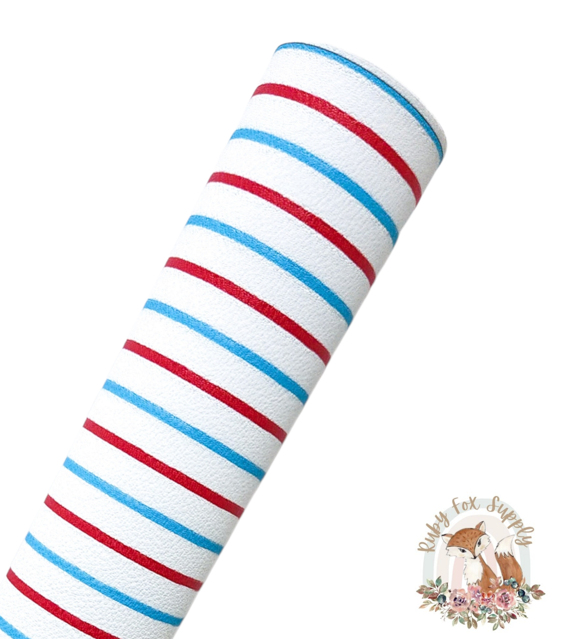 Blue and Red Lines 9x12 faux leather sheet