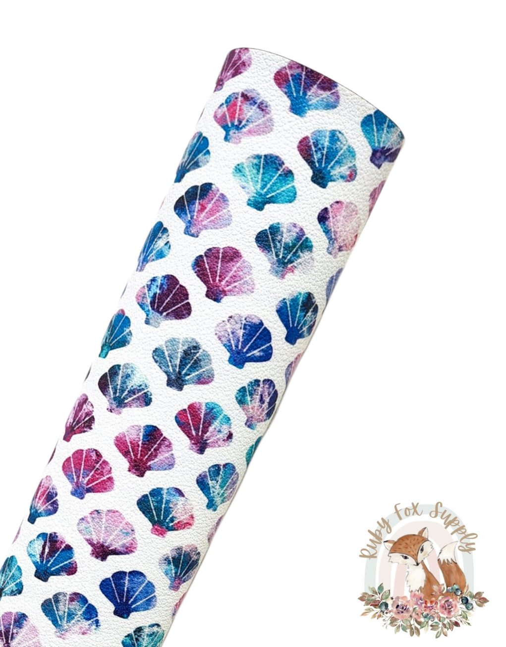 Tie Dye Shells 9x12 faux leather sheet