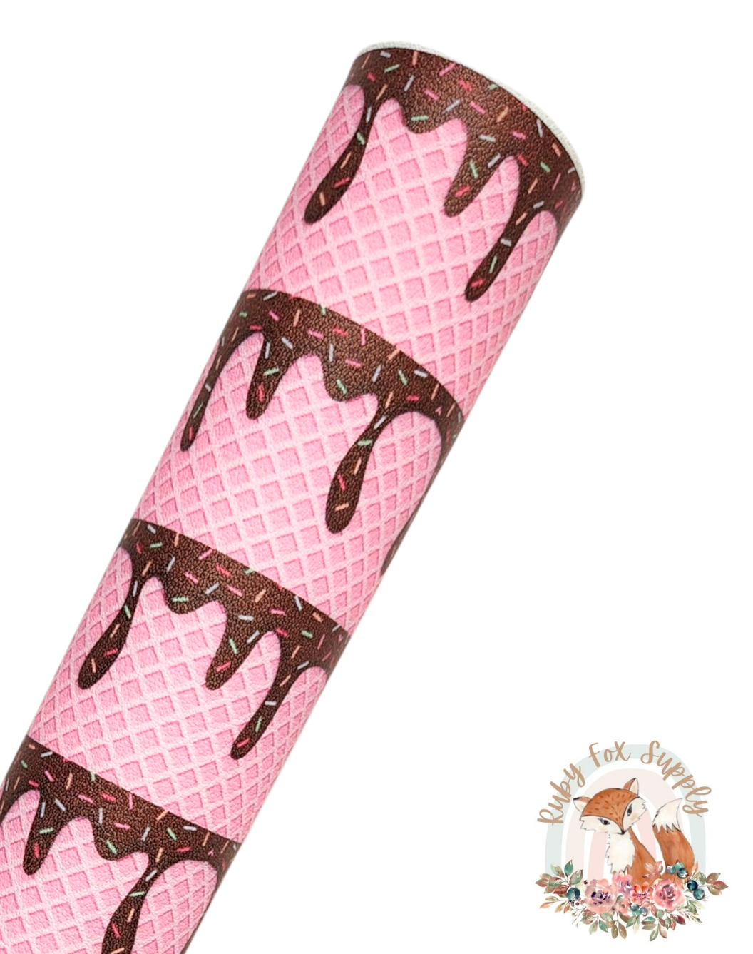 Chocolate Sprinkle Drip 9x12 faux leather sheet