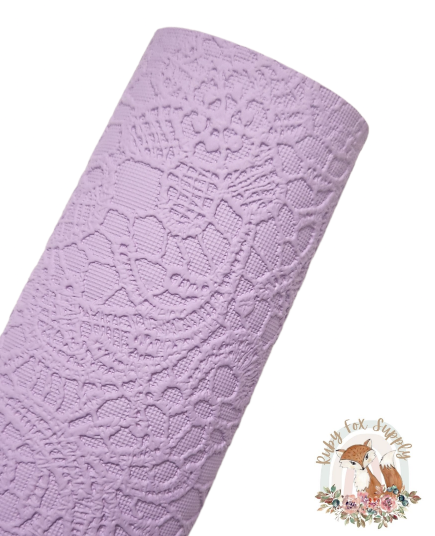 Lavender Butter Lace 9x12 faux leather sheet